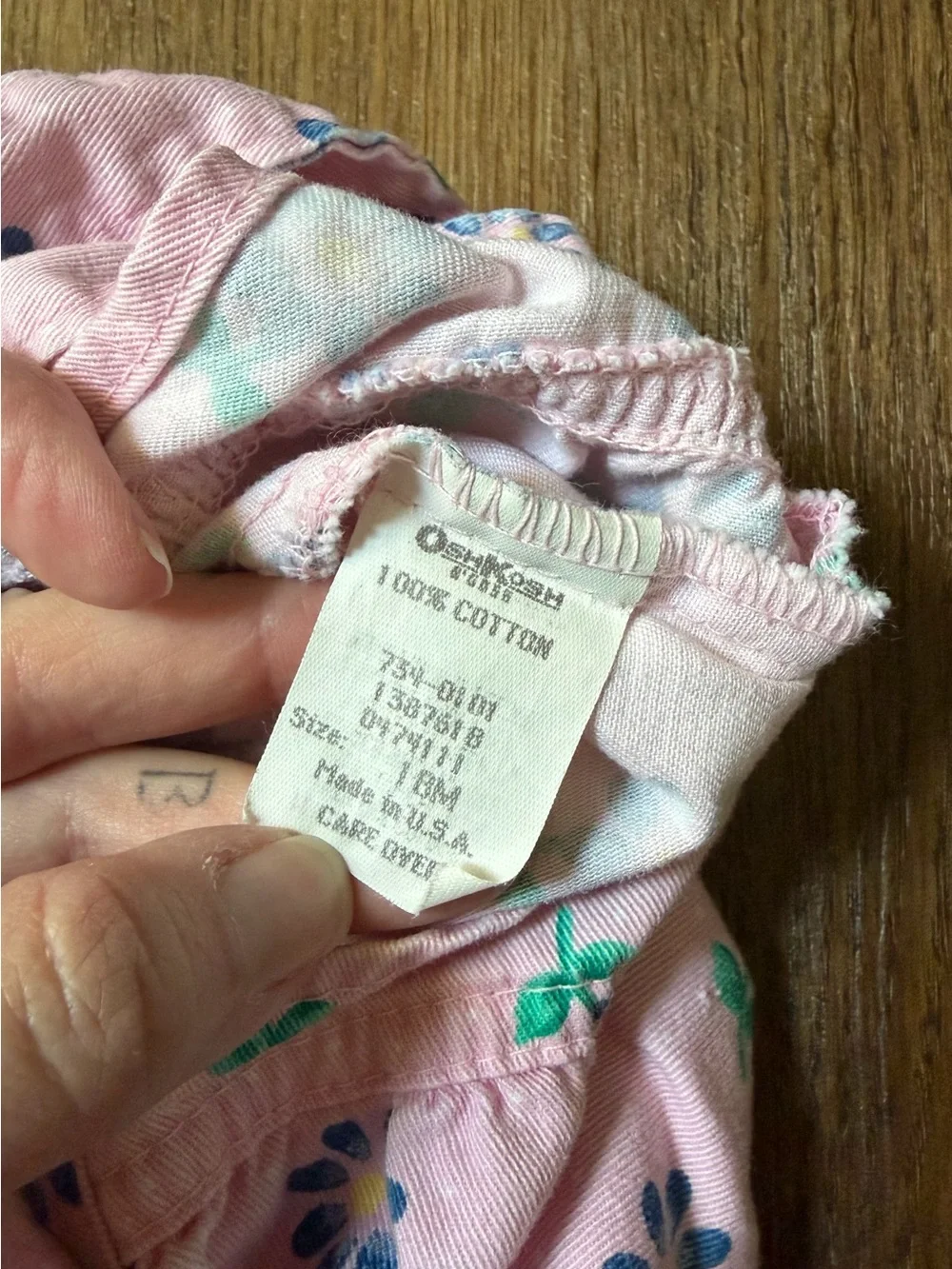 OSHKOSH B'Gosh pink floral bubble Romper